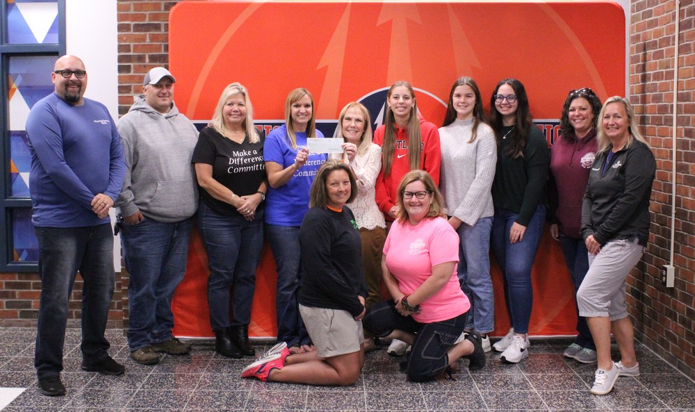 Members of Attica’s Best Buddies chapter and the Wyoming Correctional Facility’s Make A Difference committee pose for a photo at Attica High School Oct. 24. 
