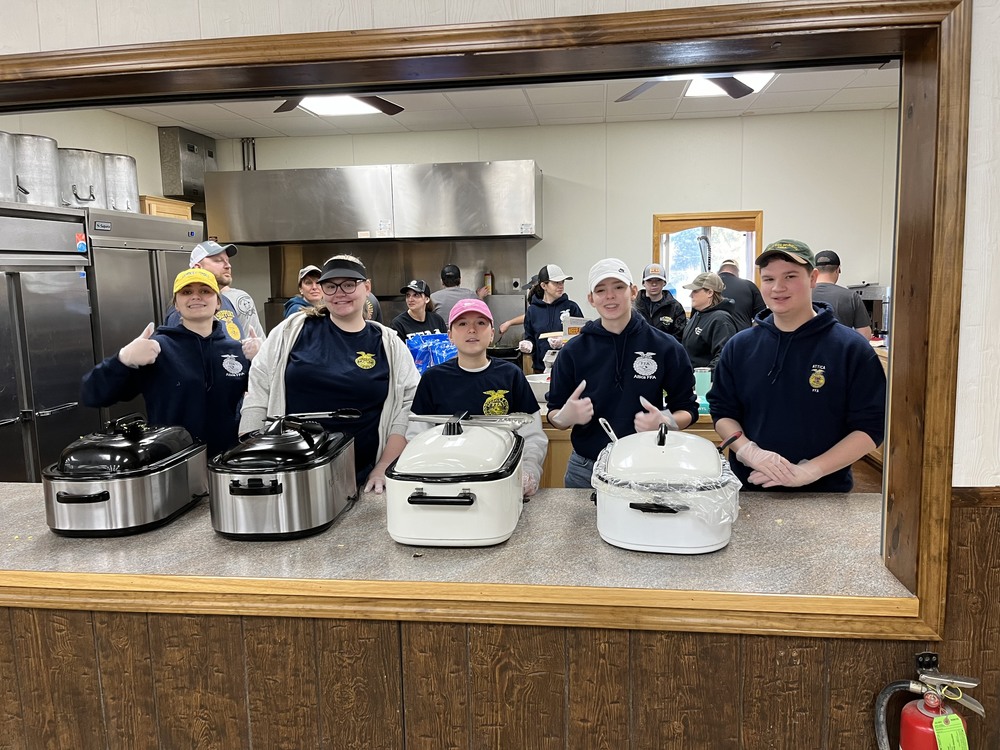 Members of Attica’s Future Farmers of America chapter are pictured Sunday during their annual Pancake Breakfast at the North Java Fire Hall. 