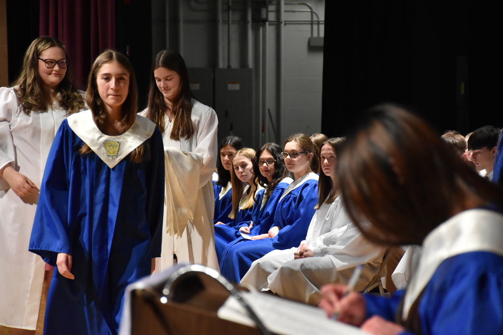 Members of Attica’s National Honor Society are pictured during a March 15 induction ceremony in the Performing Arts Center. 