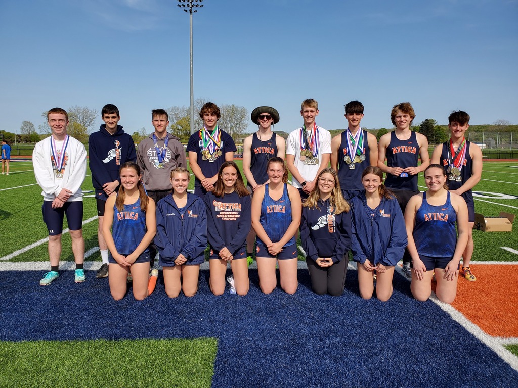 Attica’s senior track & field athletes are pictured at their senior night meet against Pembroke Wednesday.