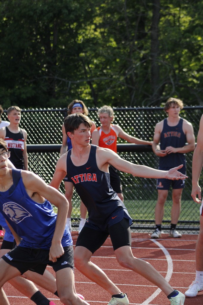 Attica track and field athletes are pictured competing at the Section V Class B2 Championships Saturday.