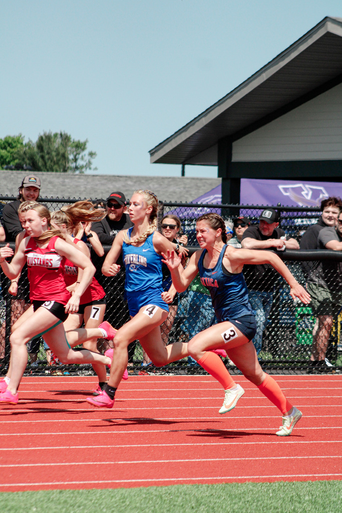 Attica track and field athletes are pictured competing at the Section V Class B2 Championships Saturday. 