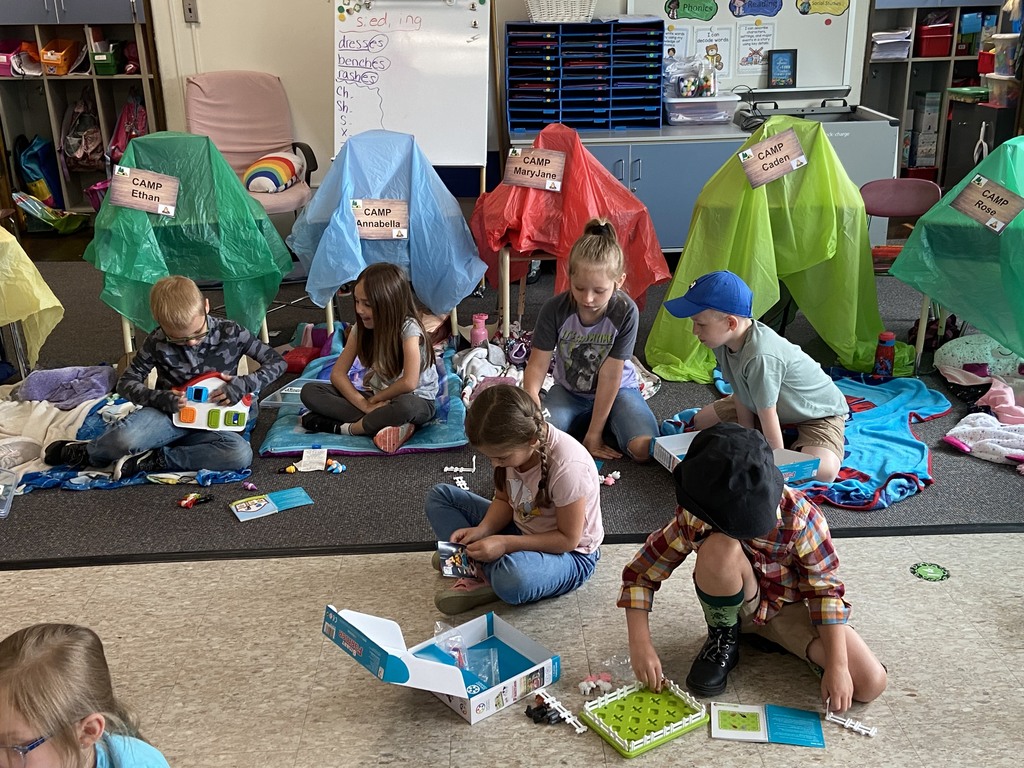 Dylah Fagan’s first grade students are pictured during their Camp Day Wednesday.